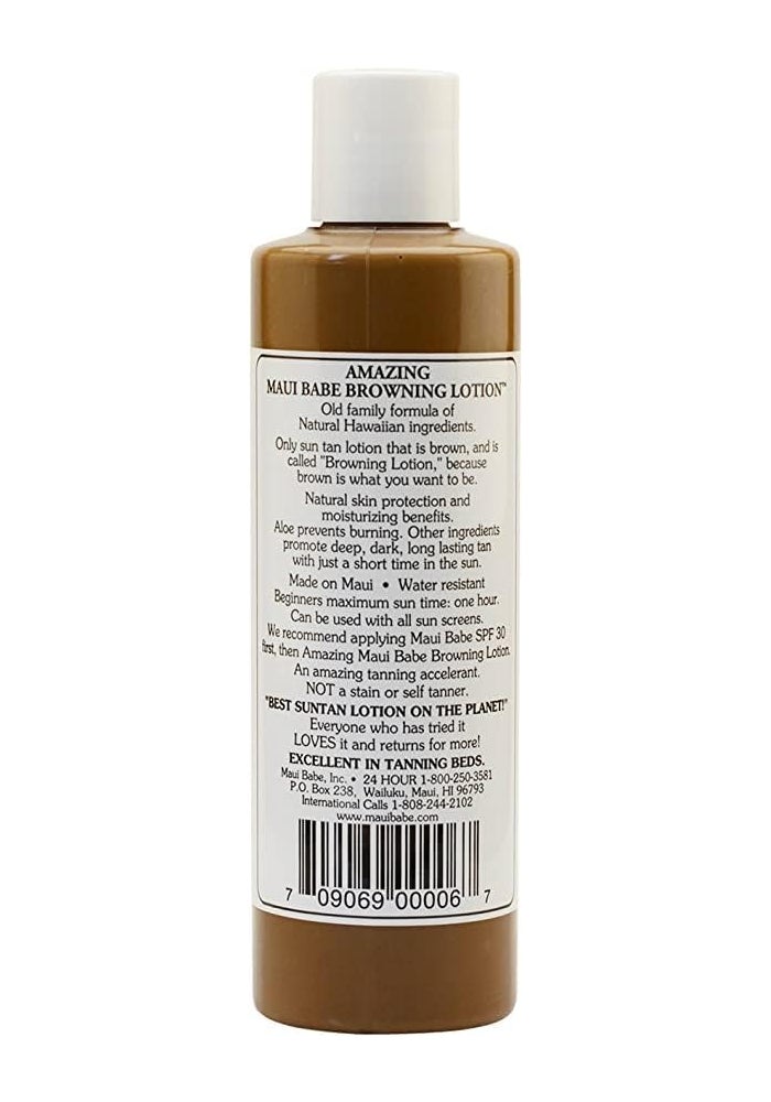 Maui Babe Tanning and Browning Lotion - 8 Ounces (Pack of 2) - All Natural Fast Dark Tan - Image 3